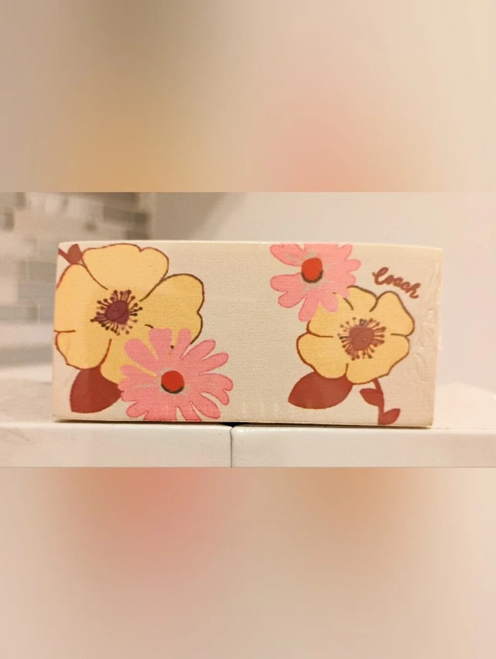 NEW Coach Cashin Floral Notecube - Chalk Multi